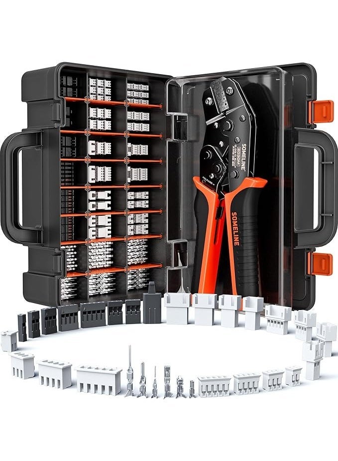 SOMELINE 30 Types Crimping Tool Connector Kit 32-20AWG JST-PH 2.0mm/XH 2.5mm/From Bridge 2.54mm, Pliers for JST, DuPont, KF2510, Molex, TE Series - Image 1